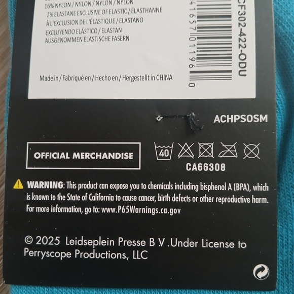 AC/DC Men's Socks Official Merchandise US 7-12 New Turquoise Blue Black - Picture 6 of 9